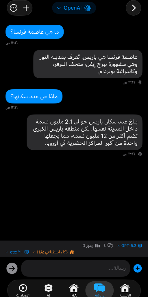 AskWatch iPhone chat interface