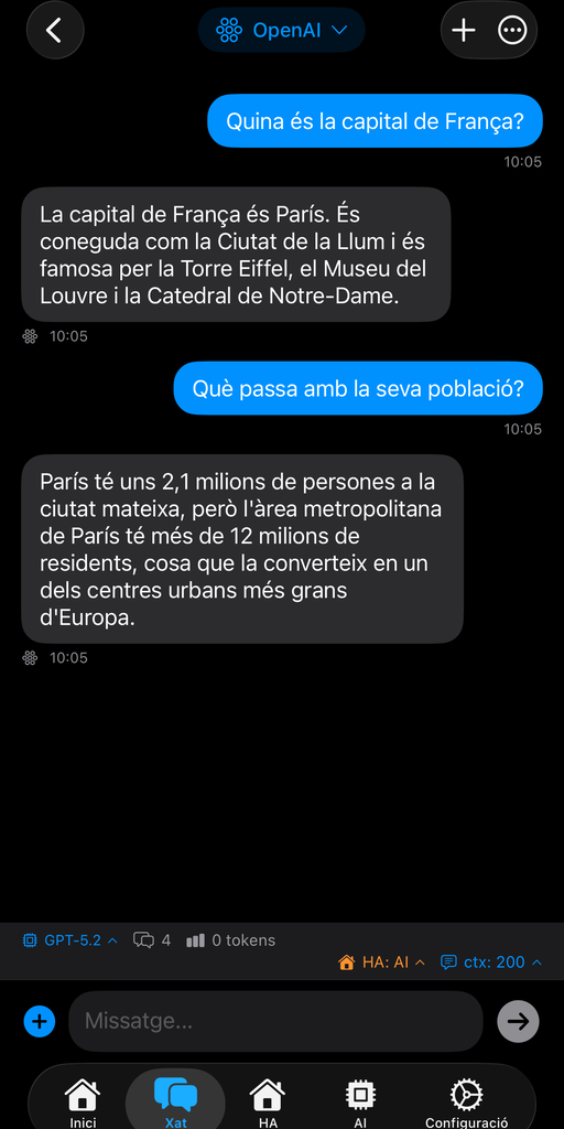 AskWatch iPhone chat interface