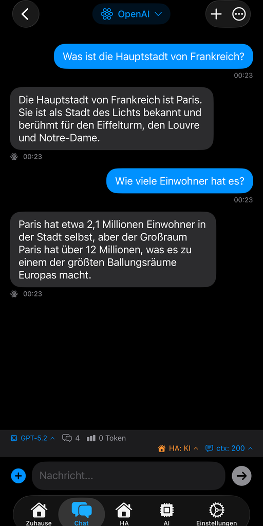 AskWatch iPhone chat interface