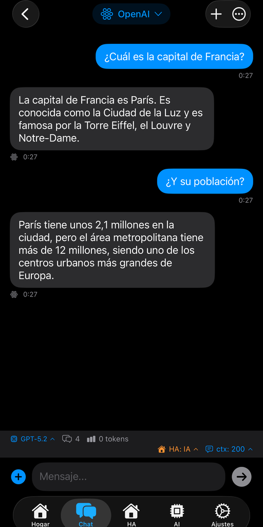 AskWatch iPhone chat interface