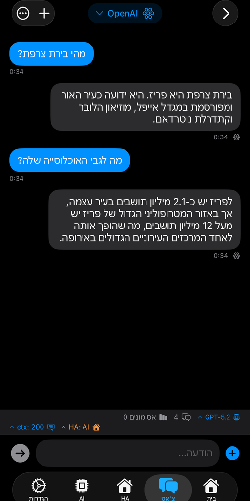 AskWatch iPhone chat interface