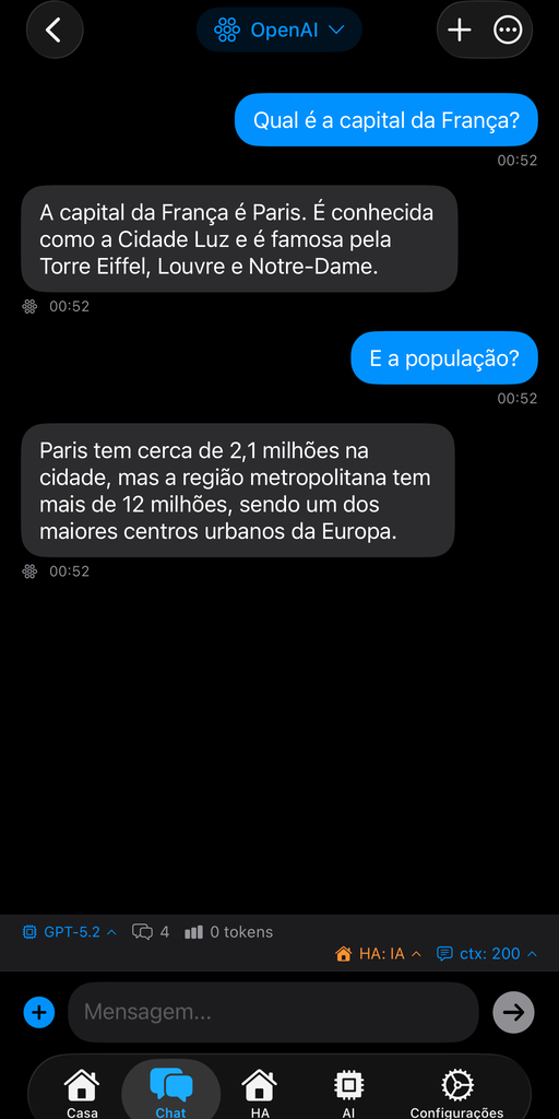 AskWatch iPhone chat interface