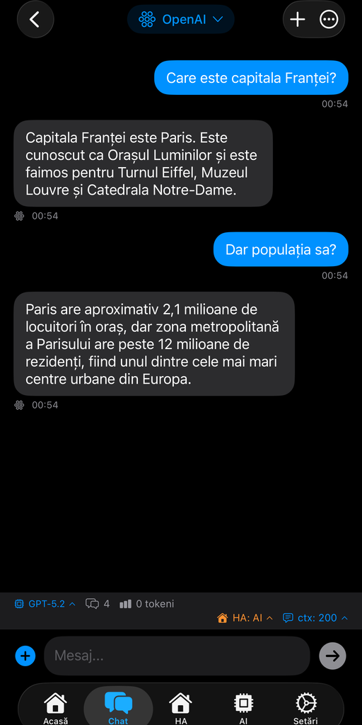 AskWatch iPhone chat interface