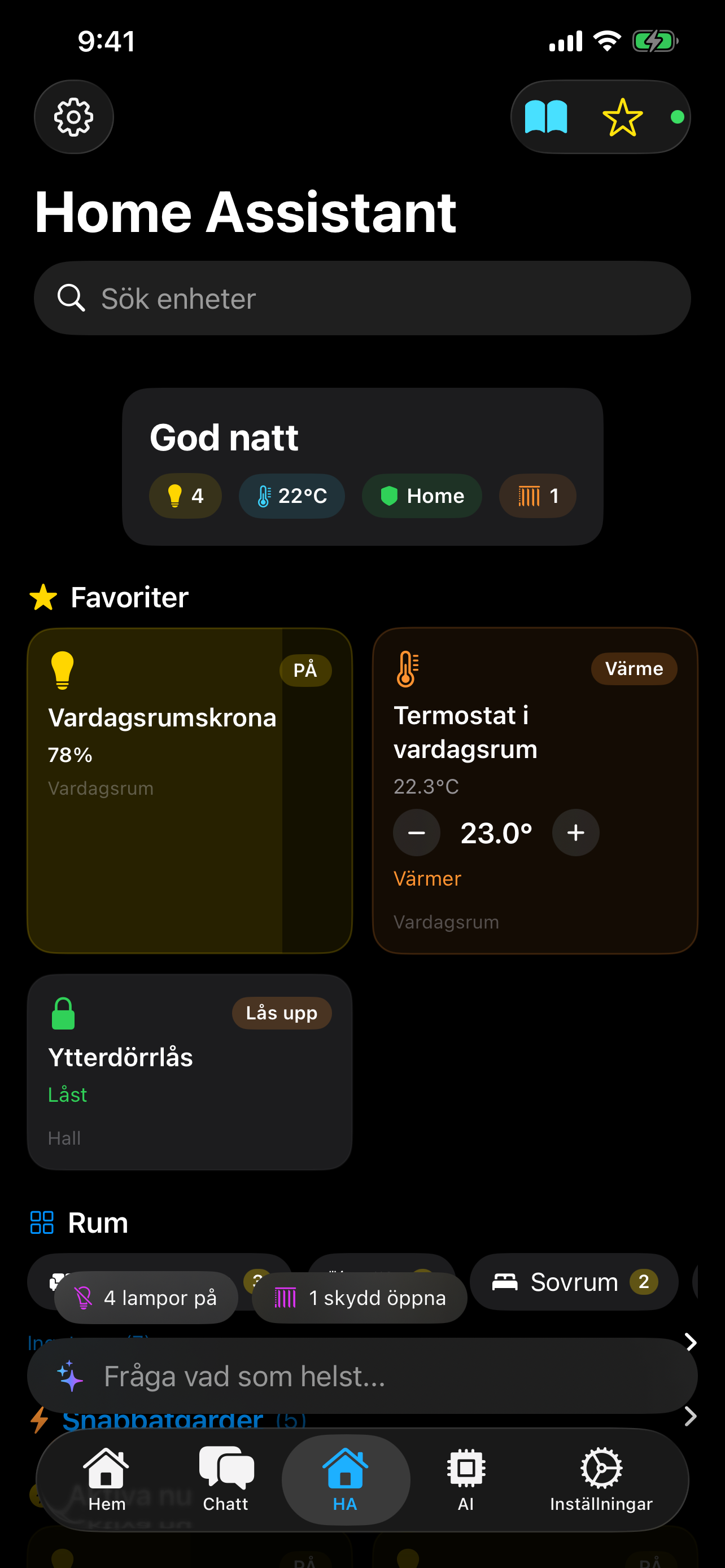 Smart Home-instrumentpanel