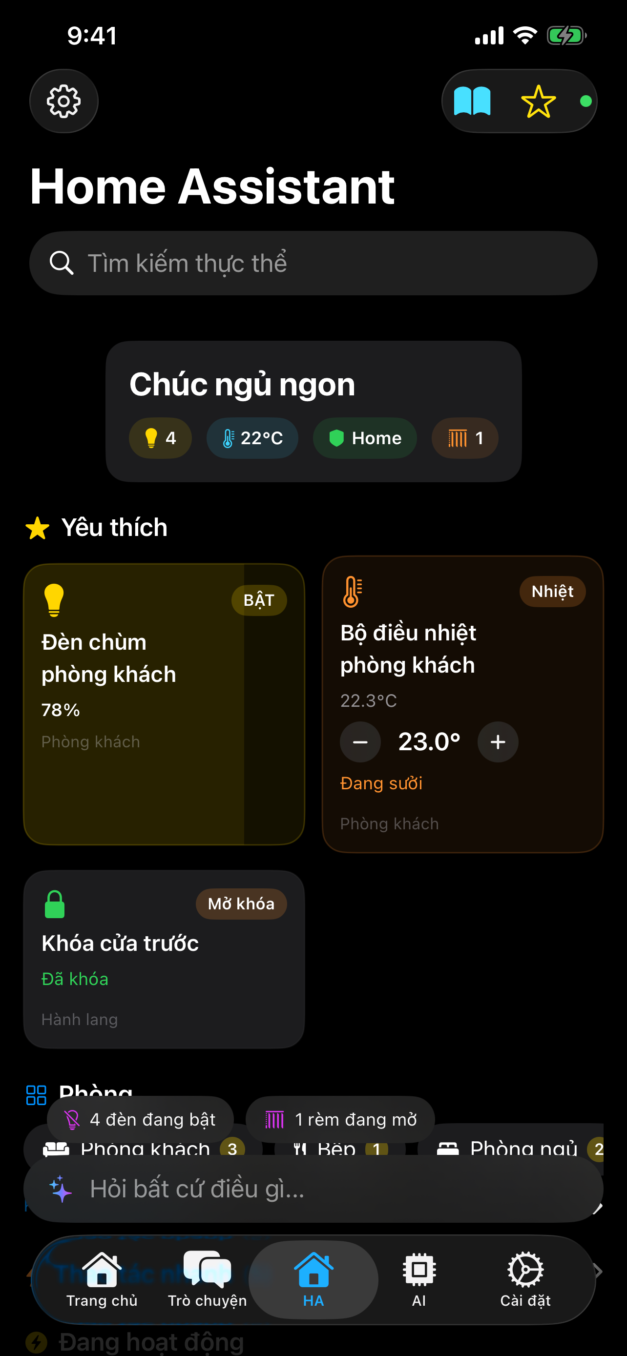 Bảng điều khiển nhà thông minh